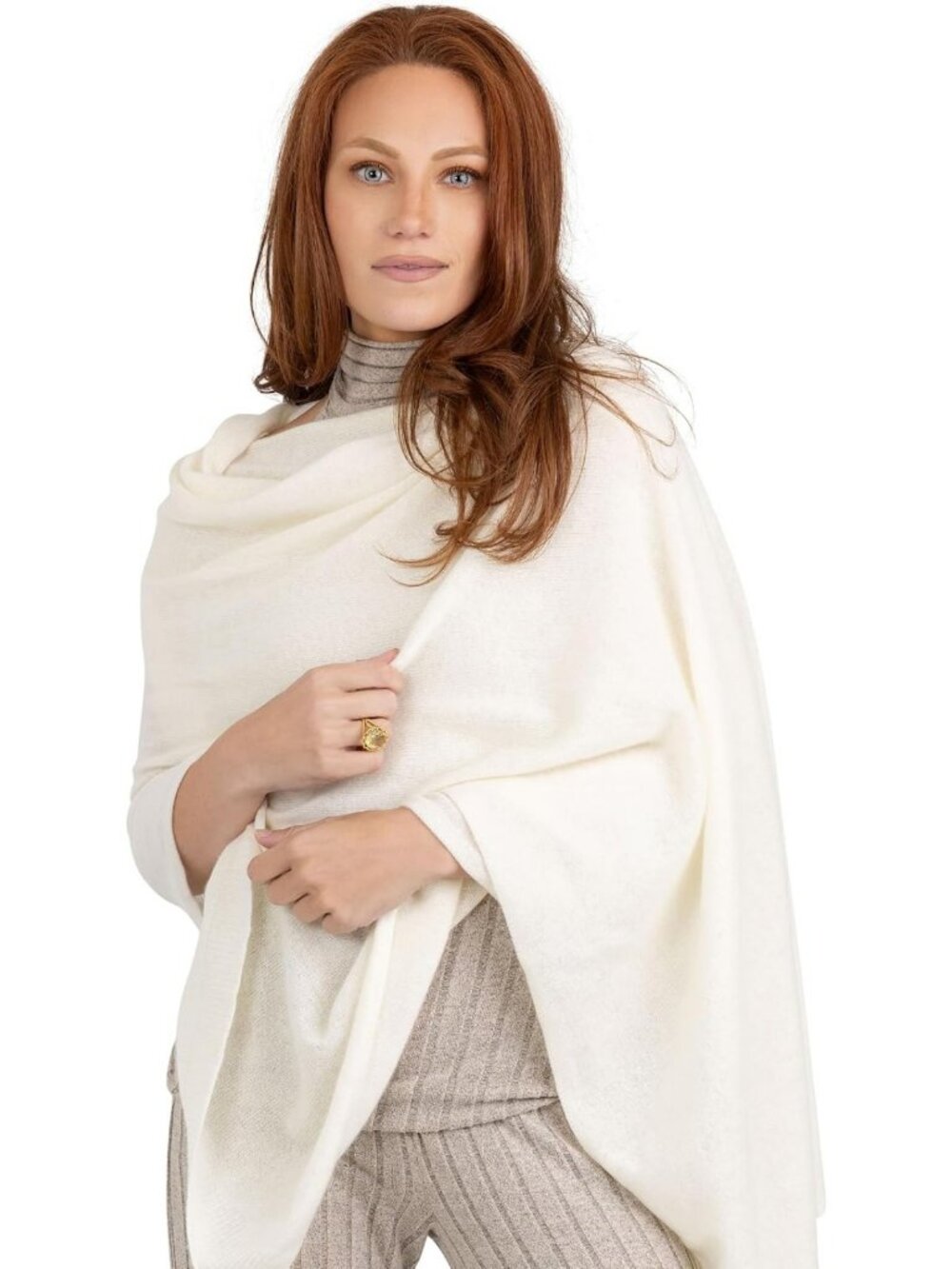 Soft 100% Cashmere Wrap Scarf Shawl for Women - Perfect Travel Accessory